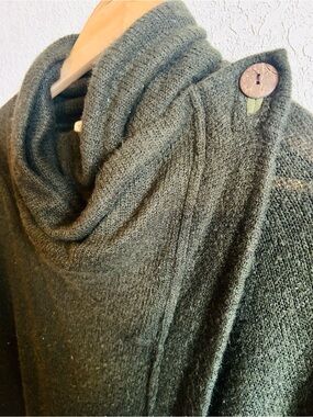 Cozy Olive Green Cowl Neck Womens Sweater